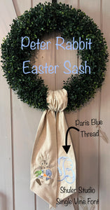 Linen Wreath Sash - Spring, Mardi Gras & Easter
