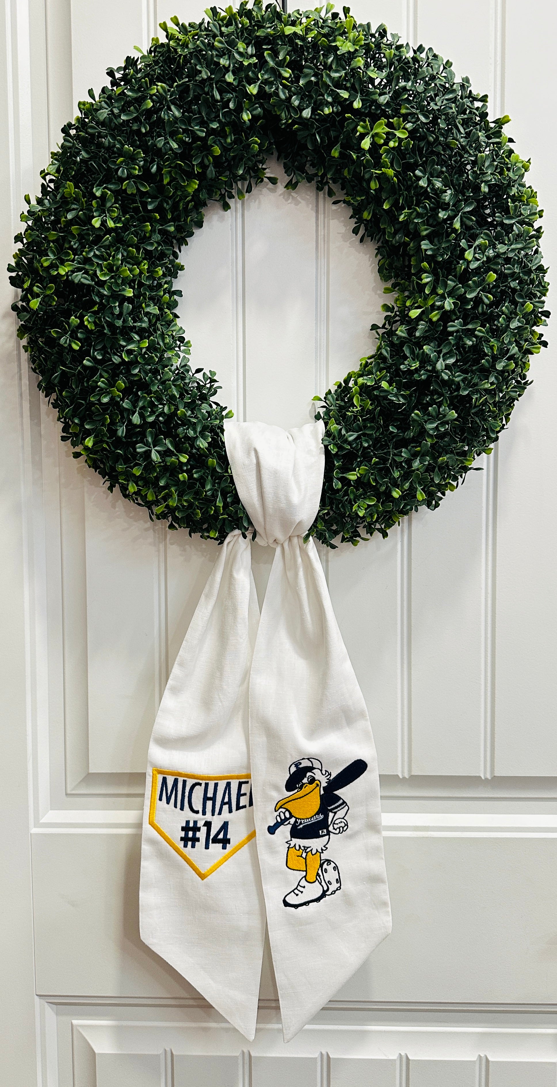 Pelicans Wreath Sash
