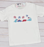 Load image into Gallery viewer, Boys Patriotic Dinosaur Shirt

