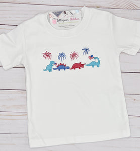 Boys Patriotic Dinosaur Shirt