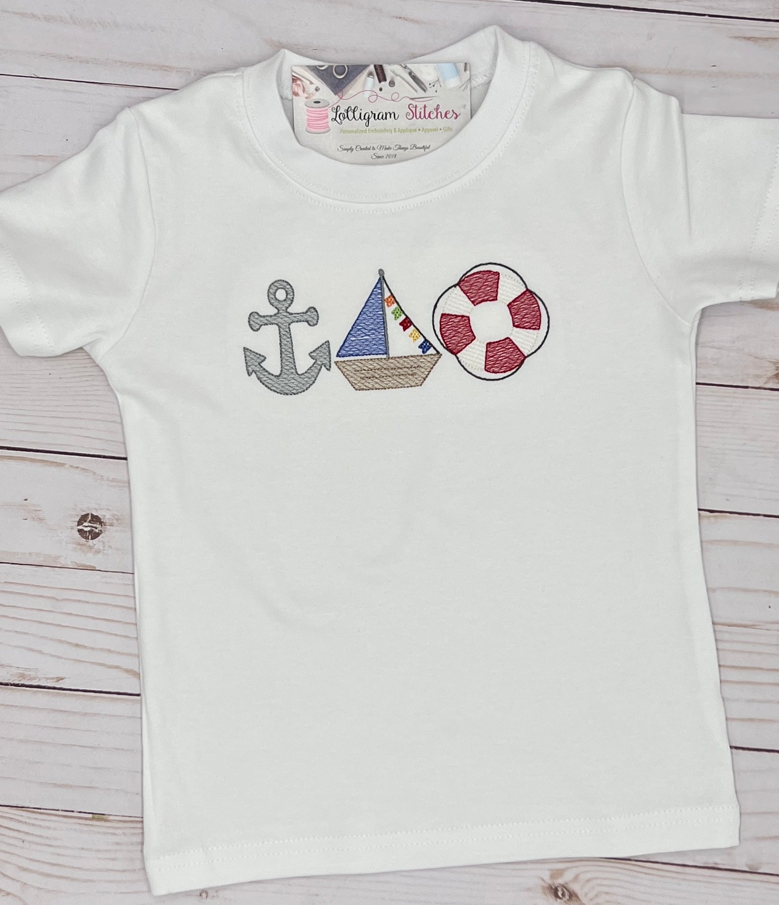 Boy's Anchor, Sailboat, Buoy Trio Shirt