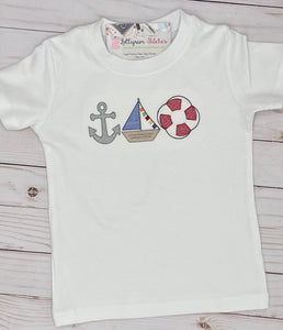 Boy's Anchor, Sailboat, Buoy Trio Shirt