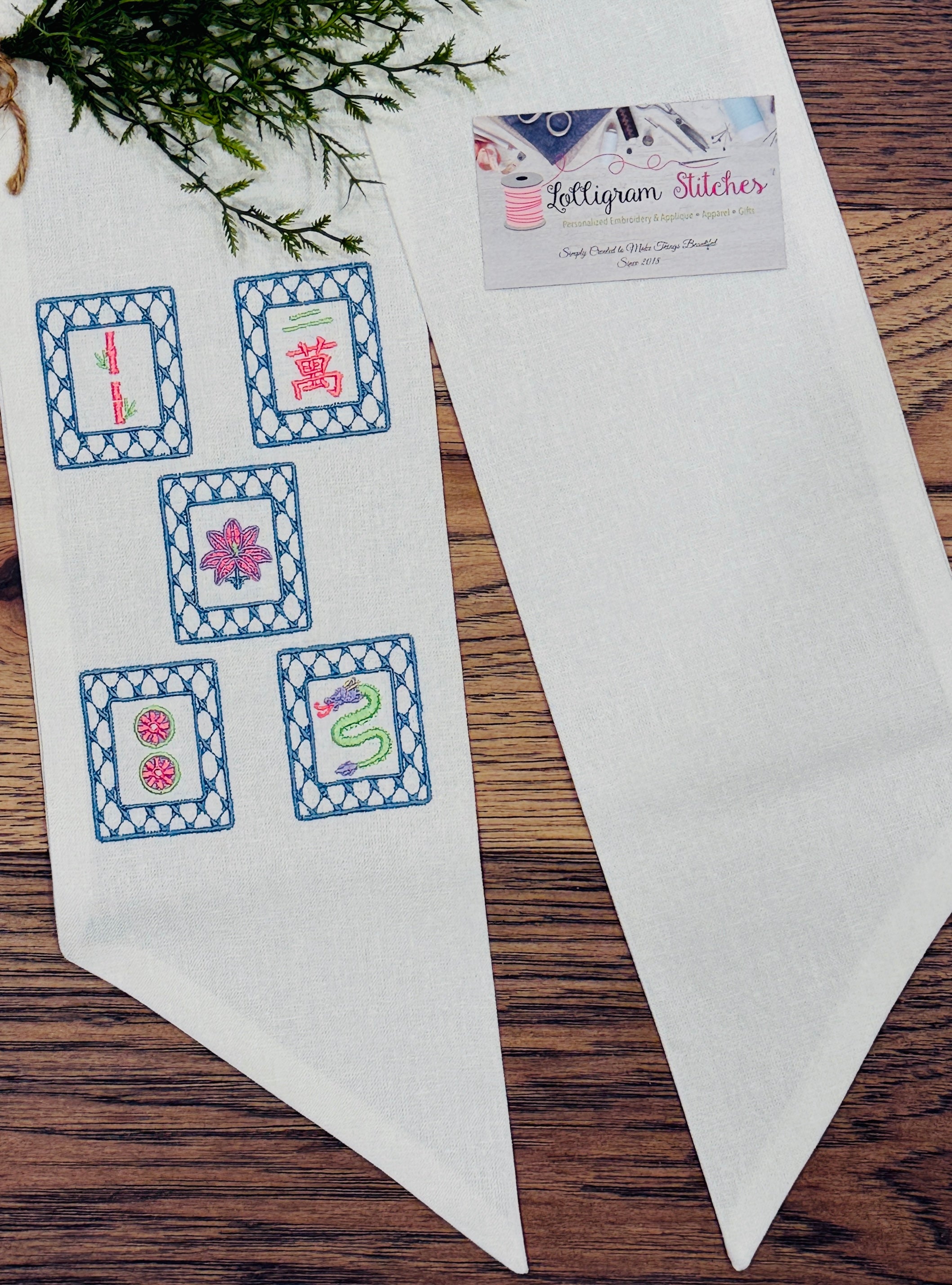 Linen Wreath Sash - Misc.