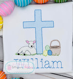 Load image into Gallery viewer, Easter Cross and Baby Lamb (Boy) Shirt
