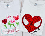 Load image into Gallery viewer, Happy Heart Flowers Applique&#39; Shirt
