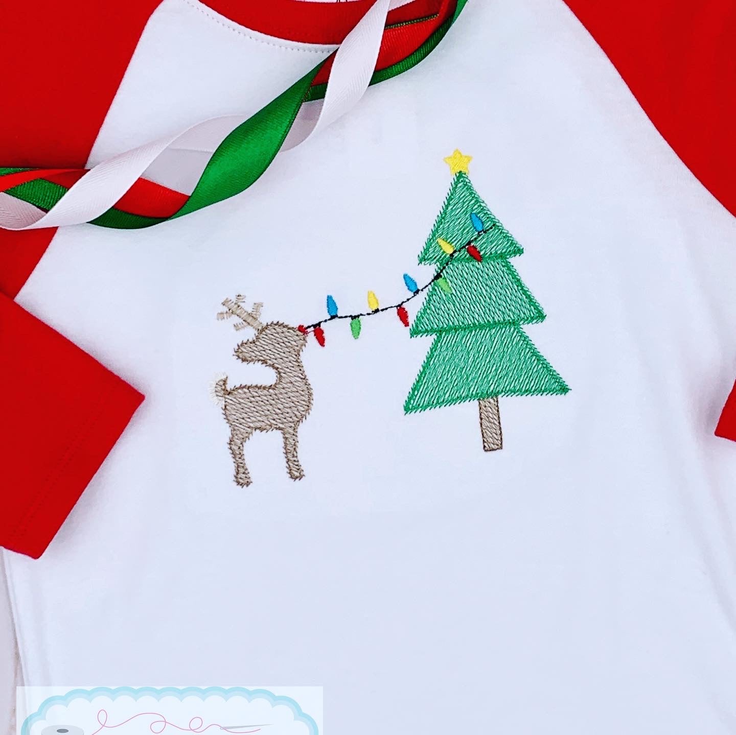 Reindeer Stringing Lights Shirt
