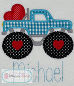 Load image into Gallery viewer, Monster Truck Valentines Applique&#39; Shirt
