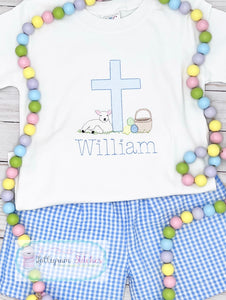 Easter Cross and Baby Lamb (Boy) Shirt