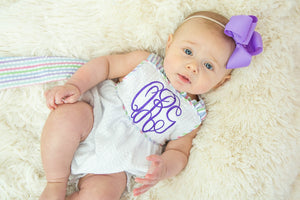 Girl's Seersucker Sun Bubble w/ Bow