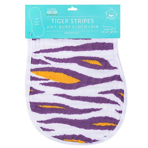 Tiger Stripes 2-in-1 Burp Cloth and Bib (Unisex)