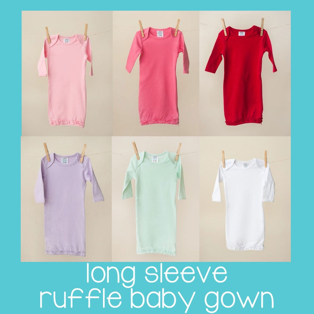 Girls Baby Gown w/ Ruffle