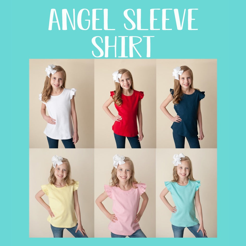 Girls Angel Sleeve Shirt