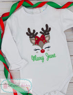 Load image into Gallery viewer, Girl Reindeer Applique&#39; Shirt
