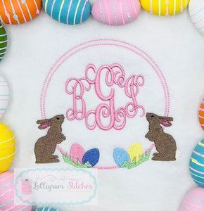 Easter Bunny Monogram Frame (Girl) Shirt