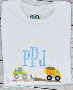 Load image into Gallery viewer, Construction Monogram Frame Birthday Shirt
