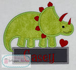 Load image into Gallery viewer, Dinosaur Valentines Applique&#39; Shirt
