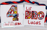 Load image into Gallery viewer, Lil&#39; Bro Paw Patrol Applique Shirt
