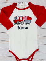 Load image into Gallery viewer, Heart Train Applique&#39; Shirt
