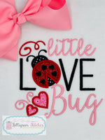 Load image into Gallery viewer, Little Love Bug Valentines Applique&#39; Shirt
