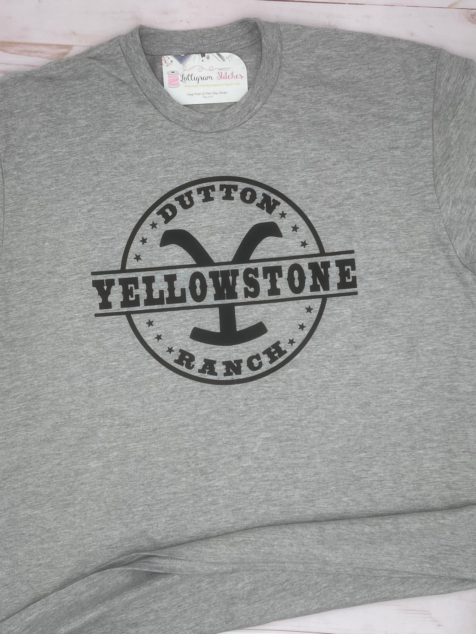 Yellowstone Dutton Ranch Adult Screen Print Shirt