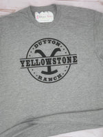 Load image into Gallery viewer, Yellowstone Dutton Ranch Adult Screen Print Shirt
