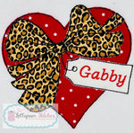 Load image into Gallery viewer, Big Bow Heart Valentines Applique&#39; Shirt
