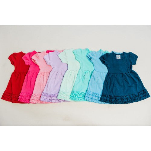 Girls Ruffle Empire Waist S/S Dress 5T / Pink Girls Ruffle Empire Waist S/S Dress 5T / Pink