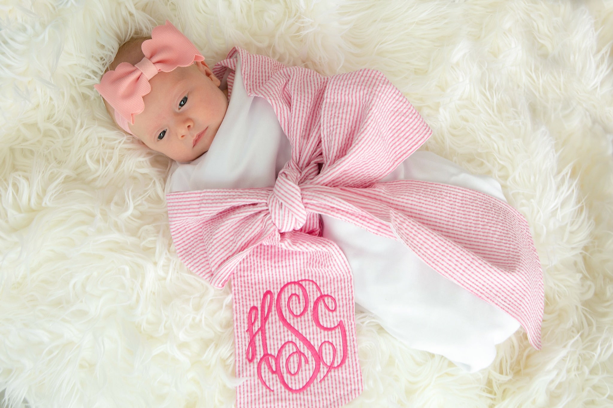 Miller Collection: Swaddle Blanket w/ Bow