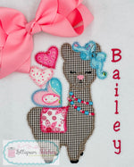 Load image into Gallery viewer, Llama Valentines Applique&#39; Shirt
