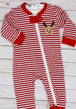 Load image into Gallery viewer, Red Striped Zipper Loungewear
