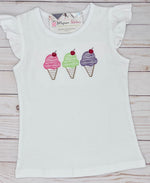 Load image into Gallery viewer, Girl&#39;s Ice-cream Scribble Stitch Shirt
