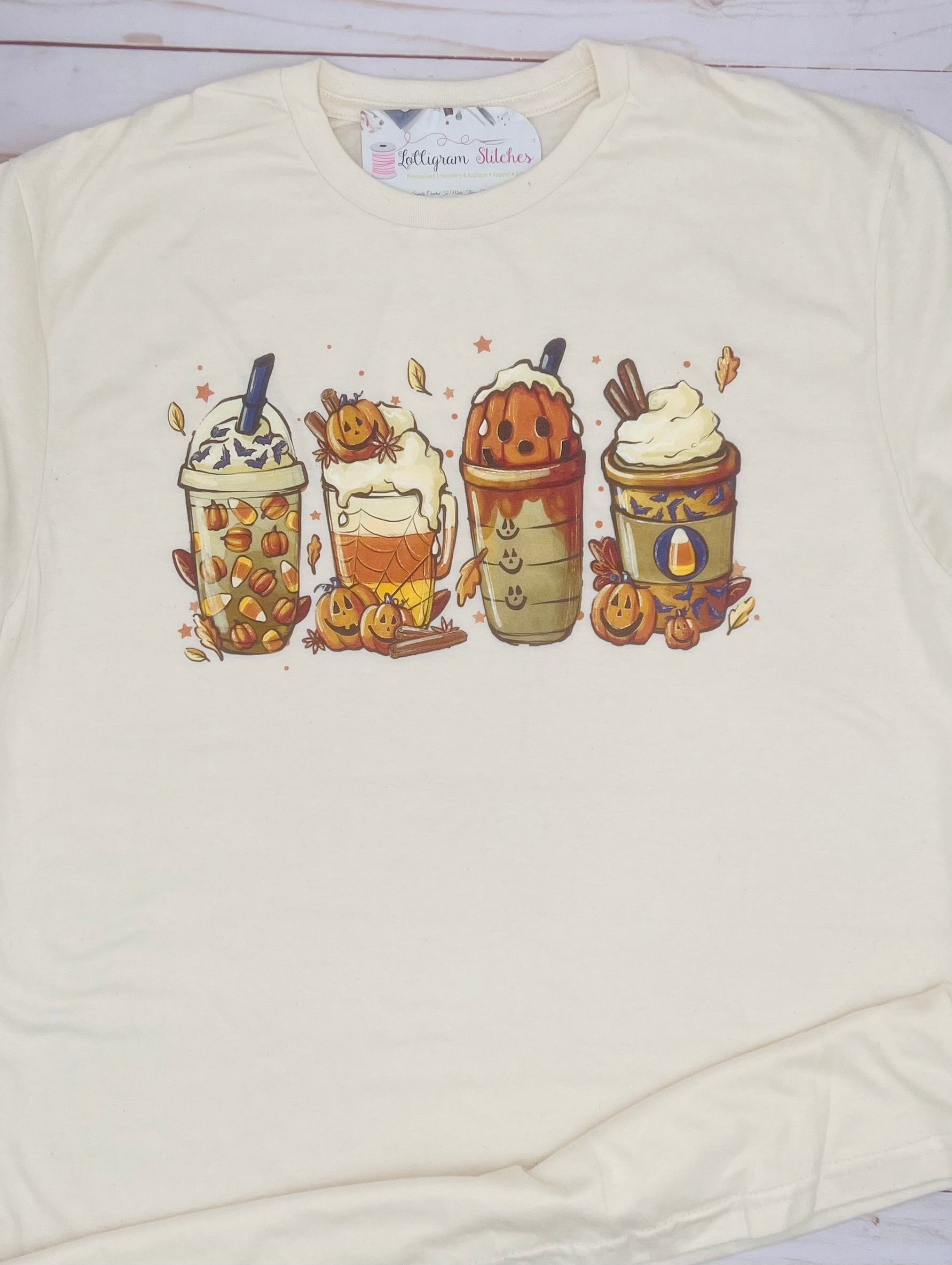 Fall Latte Adult Screen Print Shirt