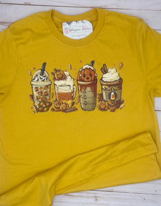 Fall Latte Adult Screen Print Shirt