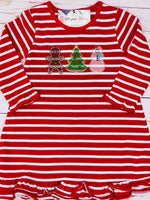 Load image into Gallery viewer, Red Striped Nightgown w/ Cookie Trio
